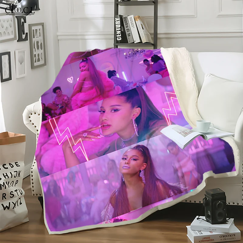 

Singer Ariana Grande Blankets Child Adult Quilt 3D Print Cat Star Sofa Travel Teen Women Men Harajuku Throws Blanket