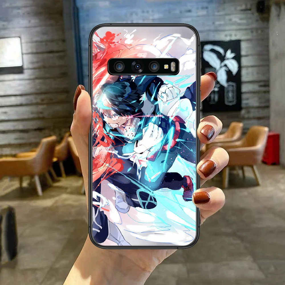 

My hero Academy Todoroki Shouto Phone Case Cover For For SamSung Galaxy S Note 7 8 9 10 20 Uitra Plus E Lite Black black Hoesjes