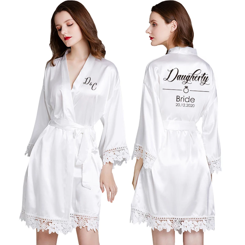 Женское кружевное кимоно свадебное платье для невесты и подружки балахон