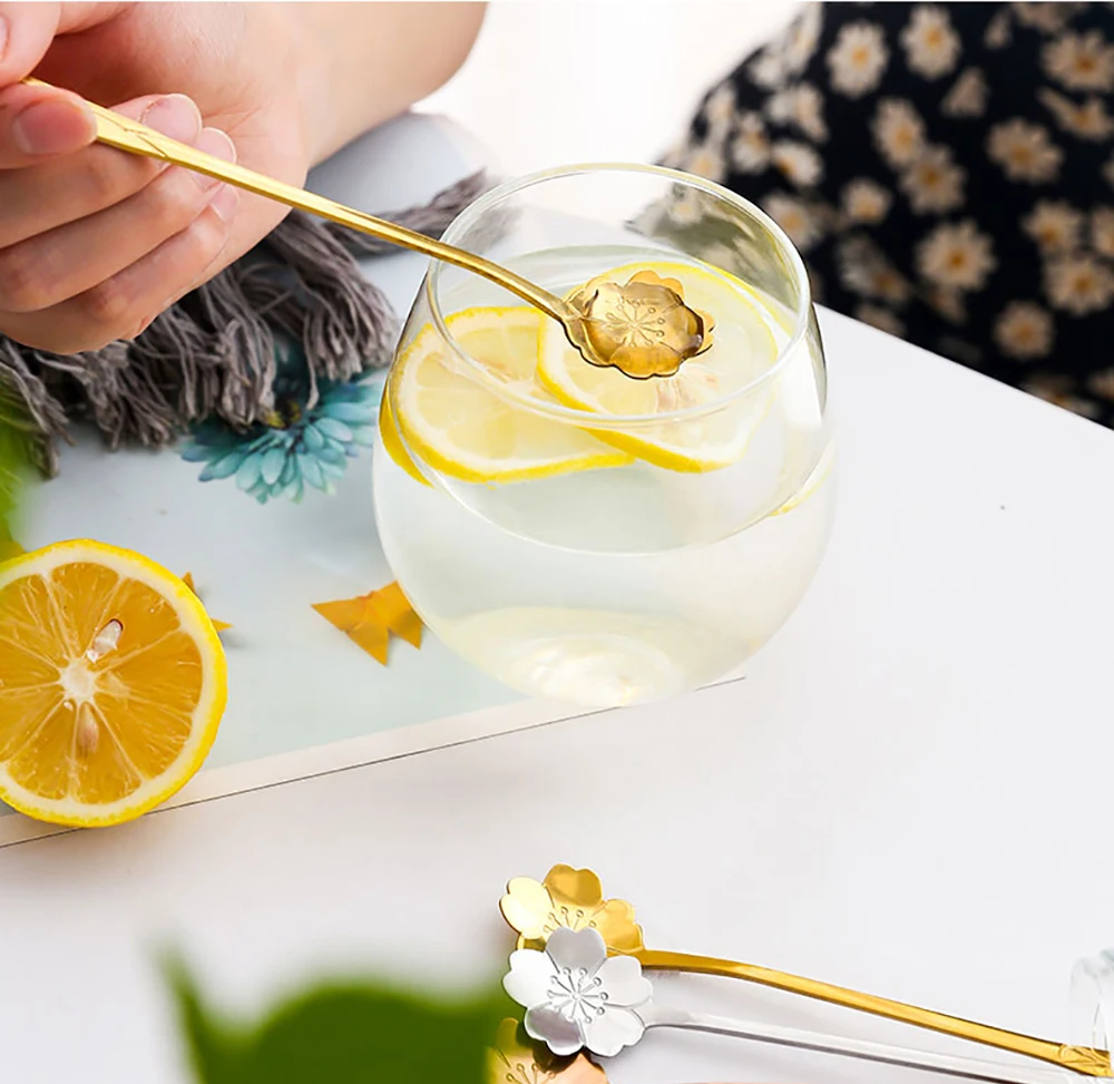 Ложка из нержавеющей стали креативные ложки с цветами/вилка ложка для