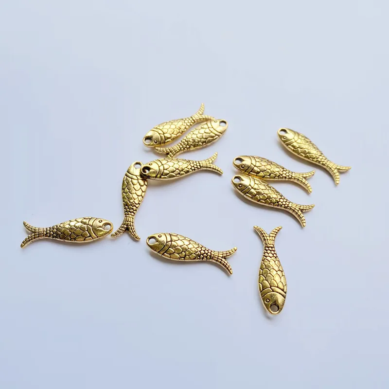 

30pcs Fish Connector ,Charms Jewelry For Women DIY Necklace Bracelet Key Chain Aesthetic Accessories Jewelry Making Supplies