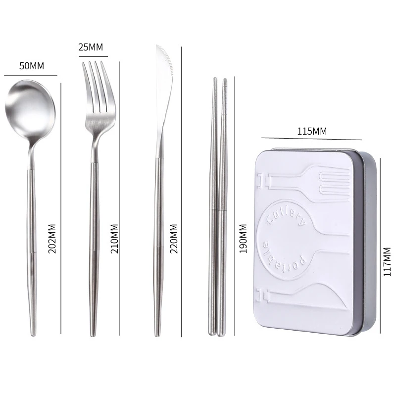 Съемный набор столовых приборов из нержавеющей стали 304 столовая посуда для