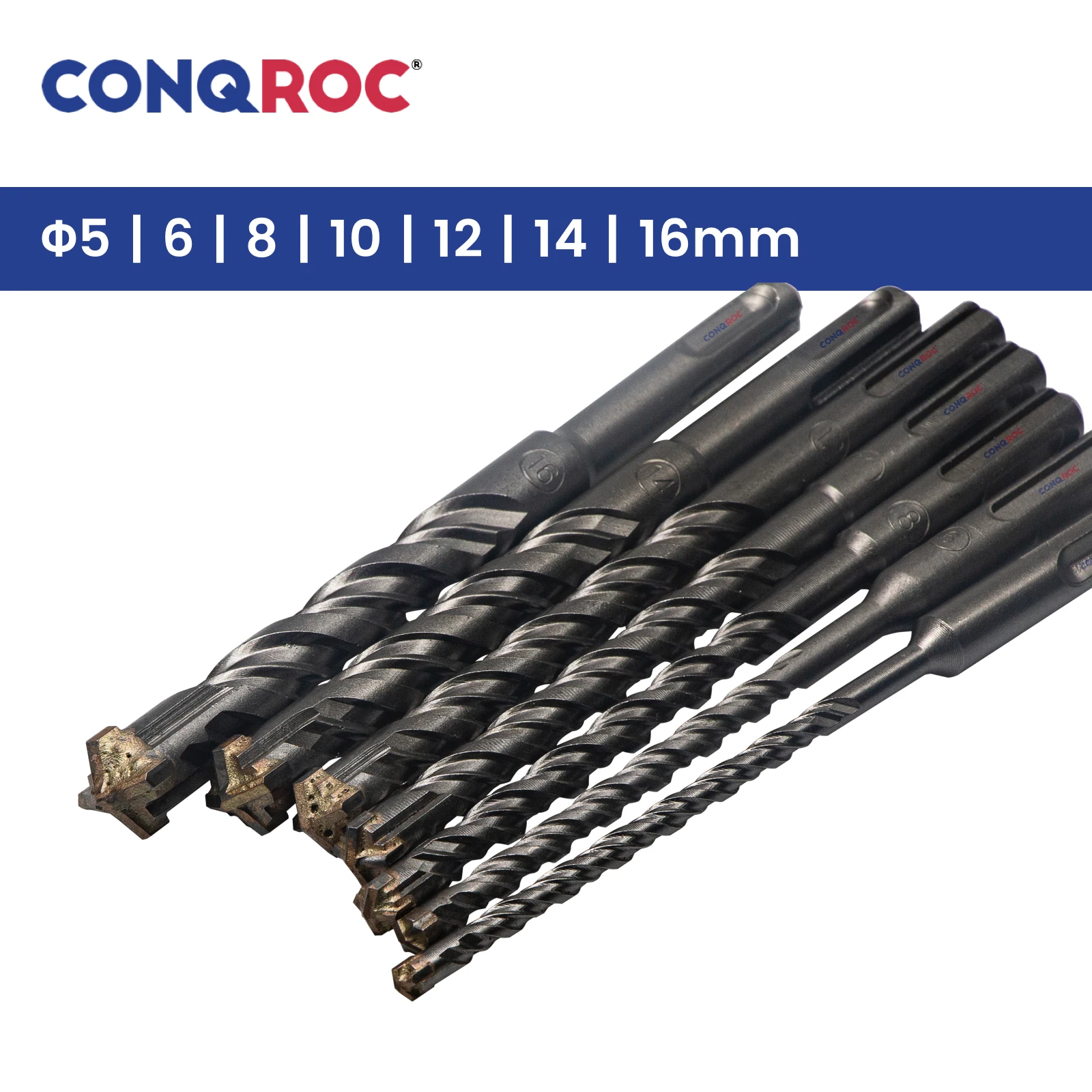 160 мм SDS Plus сверло для кладки многоточечных твердосплавных наконечников 5 | 6 8 10 12 14