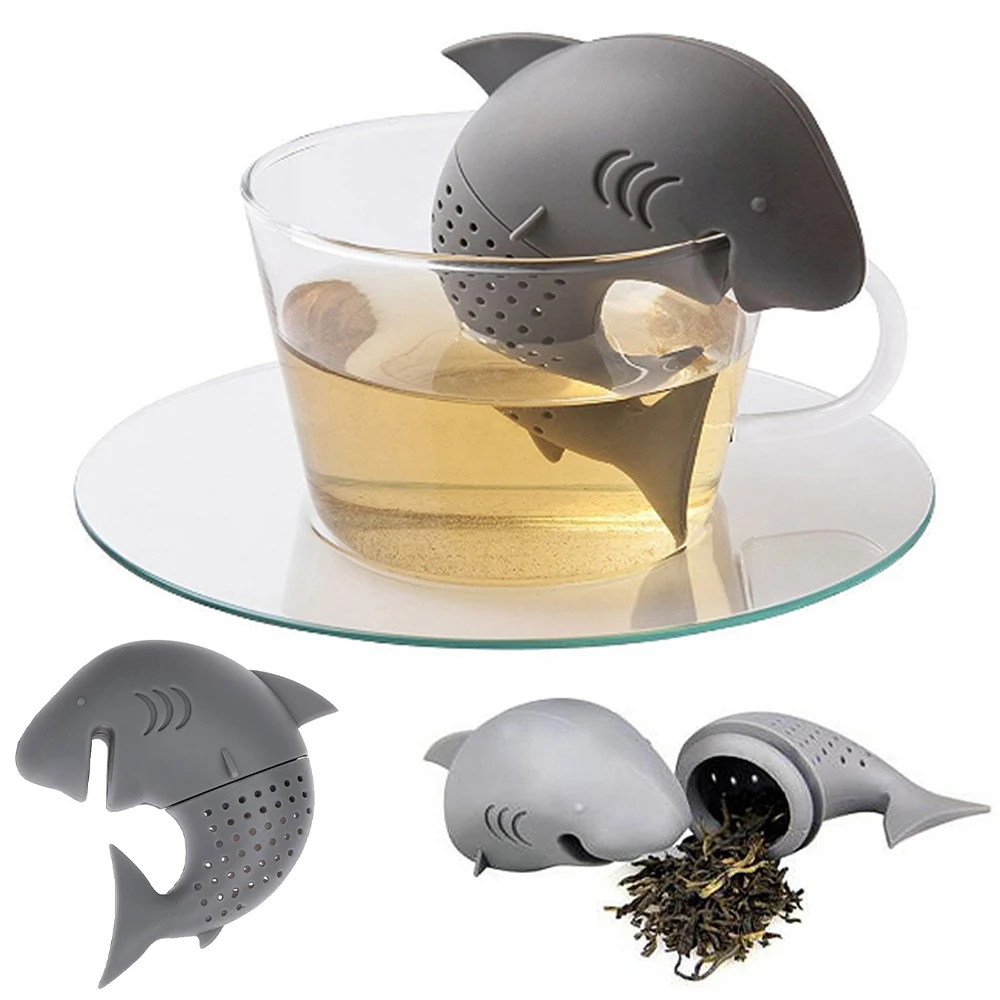 

Ситечко для заваривания чая в форме дельфина, сито, силиконовое ситечко, чайные пакетики, фильтр для листьев, диффузор, кухонные принадлежно...