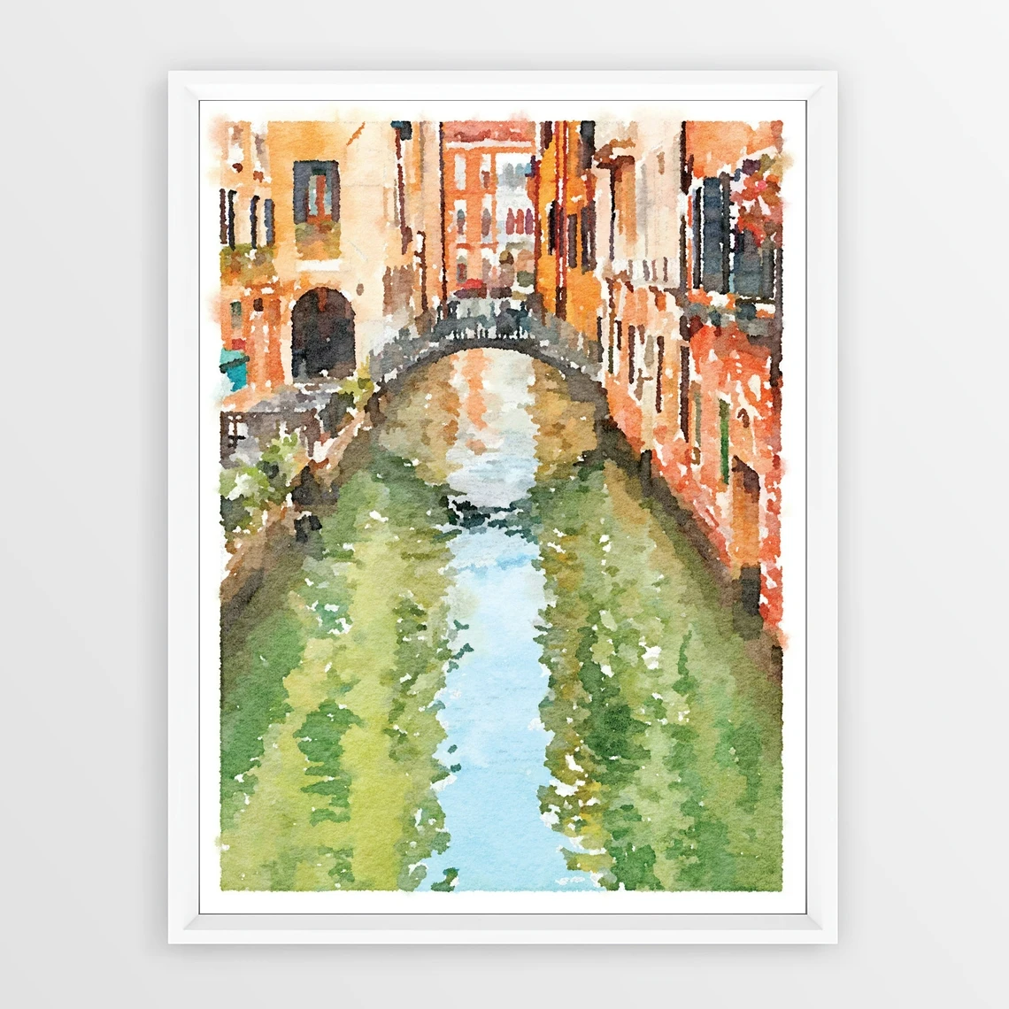 

Italy Print Venice Canal Wall Art,Gondola Italian Photography Painting Watercolor Decor Art Poster Minimalist Home Decor
