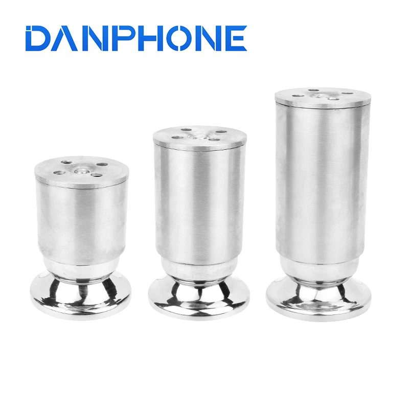 

DANPHONE Stainless Steel Furniture Legs Round Shape Table Cabinets Feet Sofa Bed TV Cabinet Legs Silver Furniture Feet