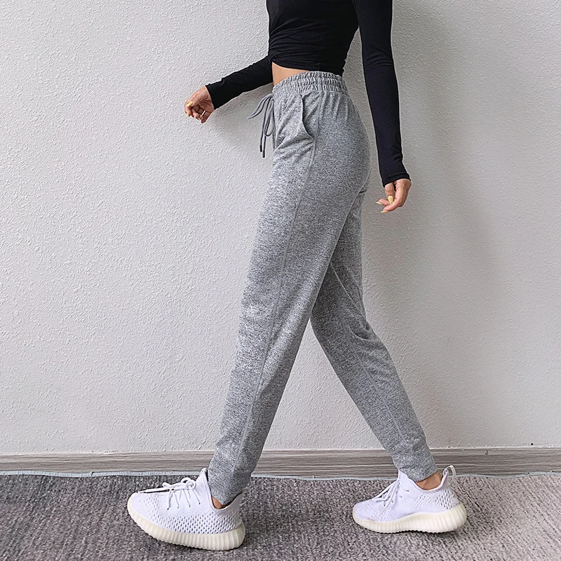 Женские штаны для йоги бега быстросохнущие дышащие Стрейчевые брюки спортивные