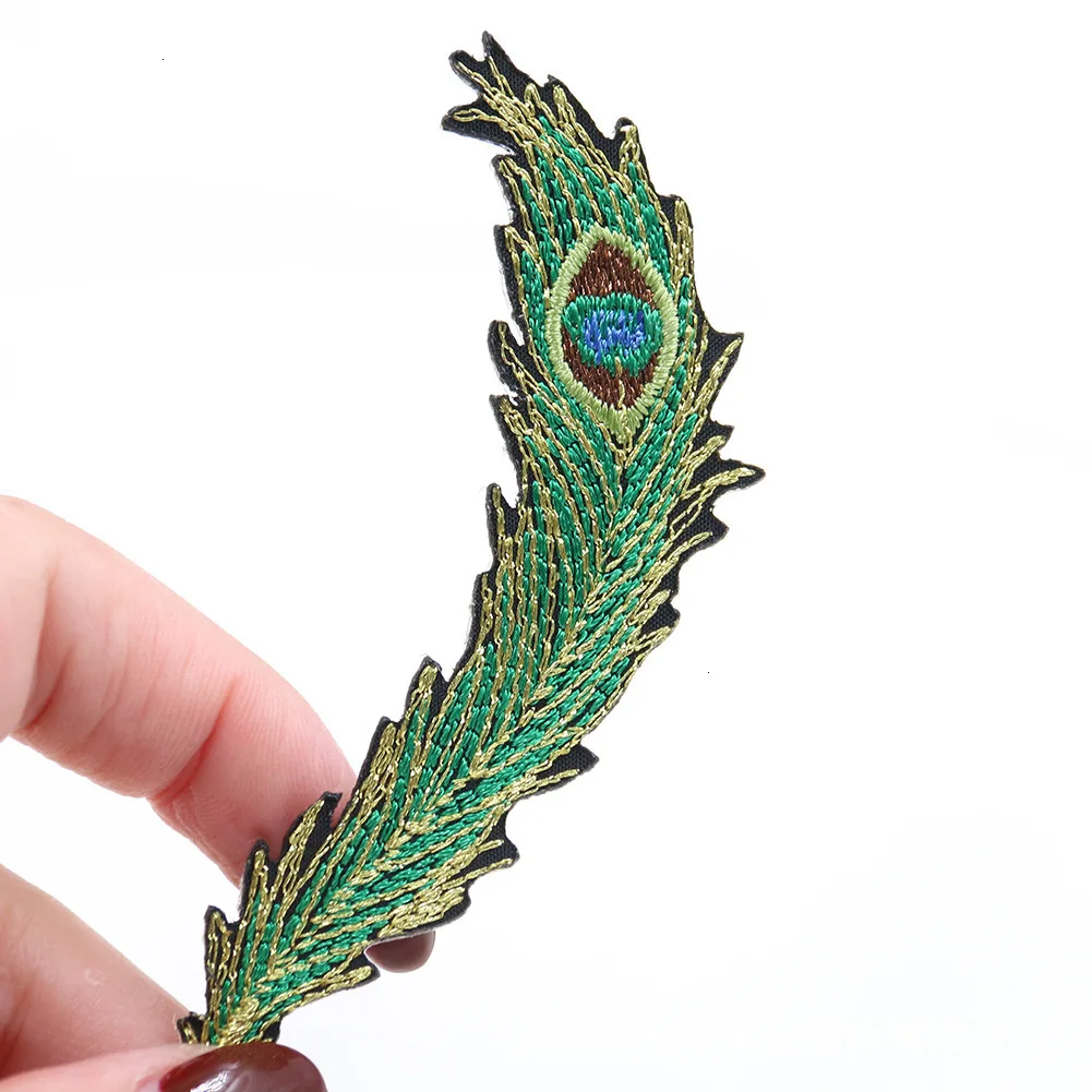 2019 новая синяя ткань с вышивкой в виде павлина аппликация для одежды пальто