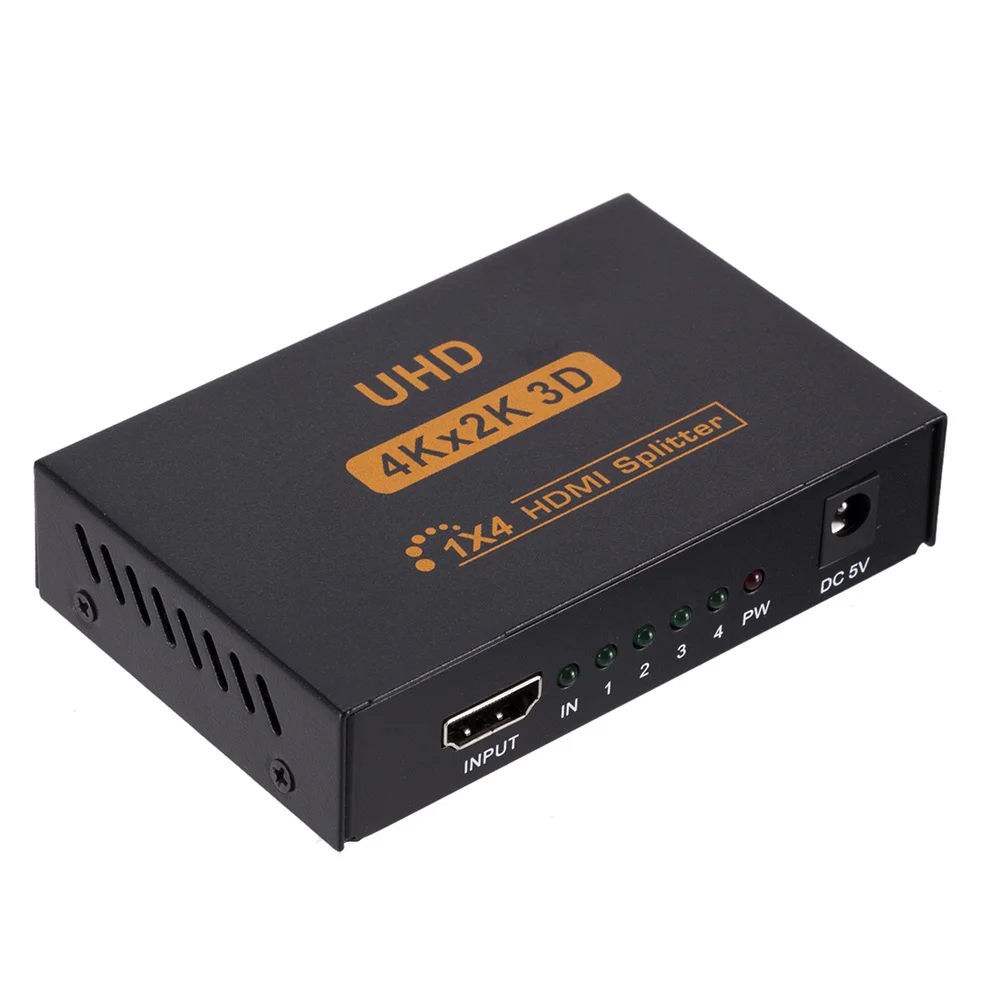 LccKaa 4K HDMI-совместимый сплиттер 1x4 Full HD видео HDMI переключатель 1 в 4 выхода усилитель