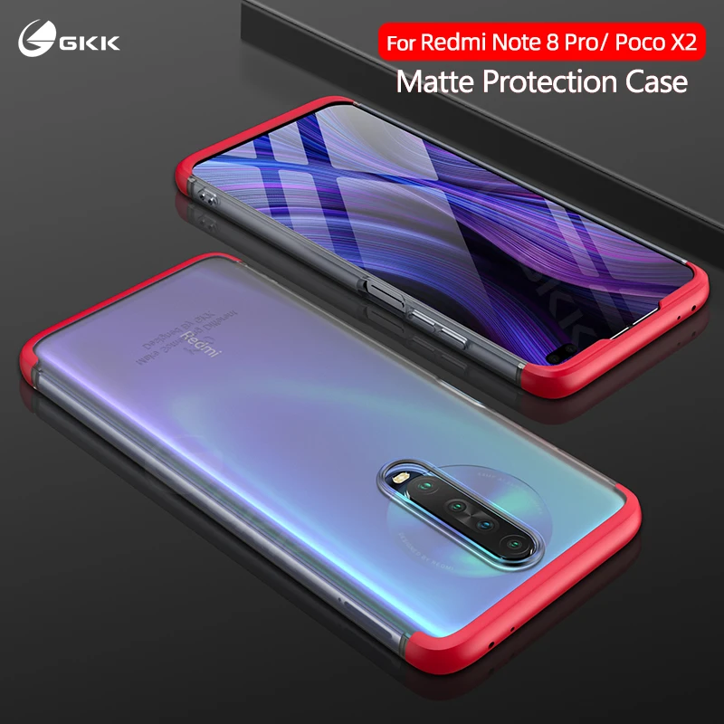 Чехол GKK для Xiaomi Redmi note 7 8 K20 K30 Pro прозрачный матовый Жесткий Mi A3 9T CC9e Pocophone X2 F2 pro |