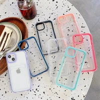 3 in 1 candy bumper card bag phone case for iphone 13 11 12 pro max xs x xr max mini 7 8 plus se2020 clear shockproof back cover