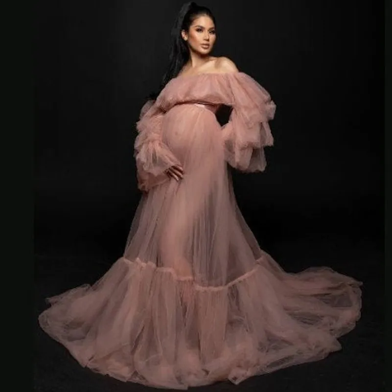 

Tulle Maternity Dress for Photography Pre Raphaelite Inspired Dress Boho Maternity Gown See Through Mesh Long Dress Custom Made