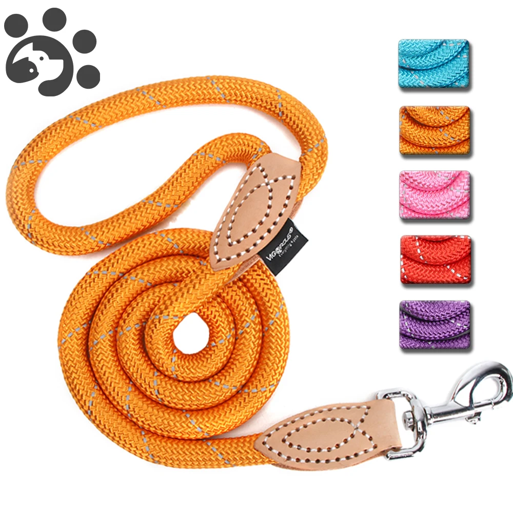 Светоотражающий длинный нейлоновый поводок для больших и маленьких