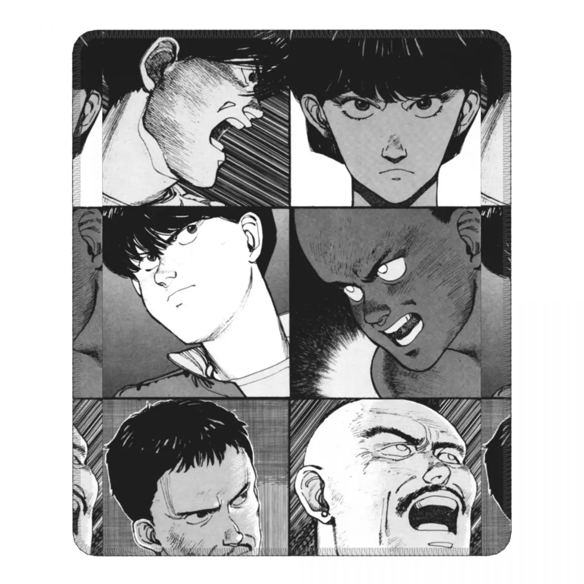 

Коврик для мыши Akira, с изображением лиц манги, Kaneda Tetsuo, Япония, с фиксирующимся краем, мягкий коврик из натурального каучука, украшение для ст...