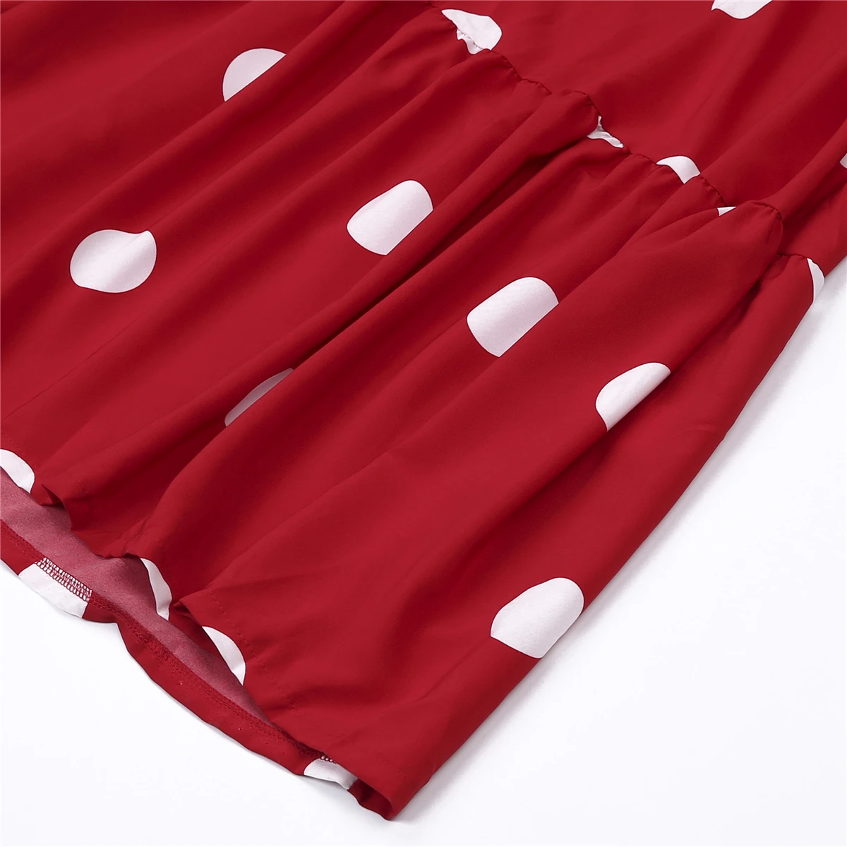 Платье женское в горошек с V образным вырезом без рукавов|Женские платья| |