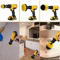 3 pcs power scrub brush drill cleaning brush for bathroom shower tile grout cordless power scrubber drill attachment brush kit