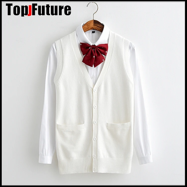 Школьная форма JK свитер жилет безрукавка для девочек и мальчиков детский вязаный