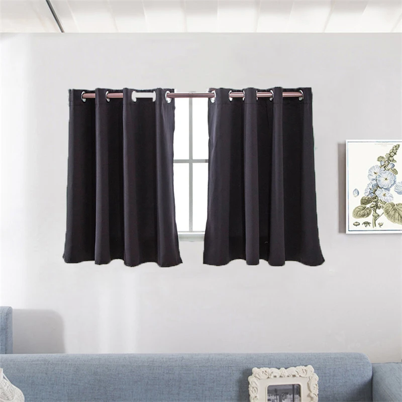 1 шт. люверсы Топ Блэкаут Короткие Занавески для кухни кафе современные