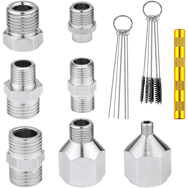 

Airbrush Adapter Set,Fitting Connector Set for Air Compressor & Airbrush Hose with Airbrush Spray Cleaning Repair Tool