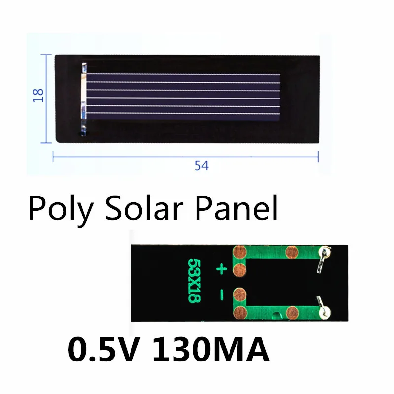 100mA 0.6W/1W 0.5V/6V Epoxy Solar Panel Module Cell Photovoltaic Battery Charger 