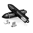 Портативный магнитный переходник, металлический контейнер для хранения для IPhone X, Micro USB, Type-C, магнитный разъем для зарядного кабеля