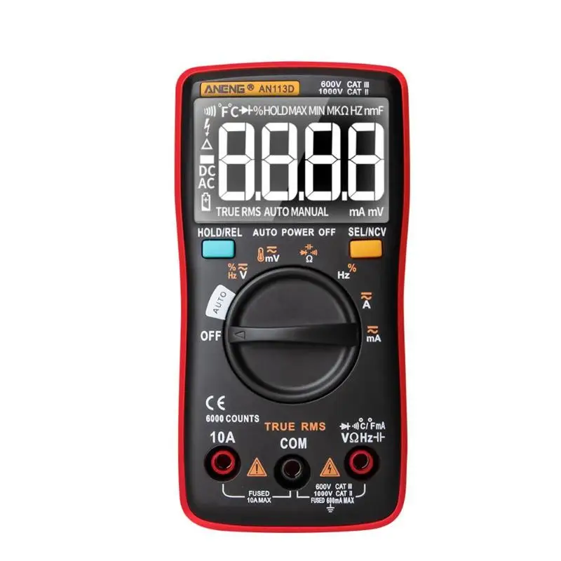 Intelligent Multimeter Digital Display Ohmmeter Voltmeter Capacitance Resistance Tester Portable Electrical Instruments |