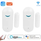 Детекторы открытиязакрытия дверей Tuya Smart WiFi датчик для двери, Wi-Fi, приложение, сигнализация для дома, совместим с Alexa, Google Home, Tuya