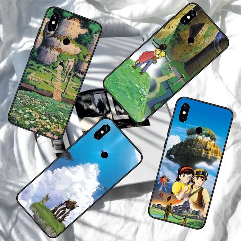

Castle in the Sky Hayao Miyazaki anime Phone Case For Xiaomi Redmi note 7 8 9 11 i t s 10 A poco f3 x3 pro lite funda shell