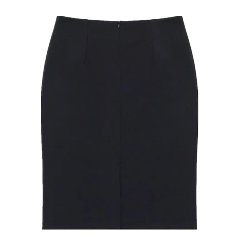 Новинка 2020 Весна Лето Осень Женская юбка высокая талия средней длины черного