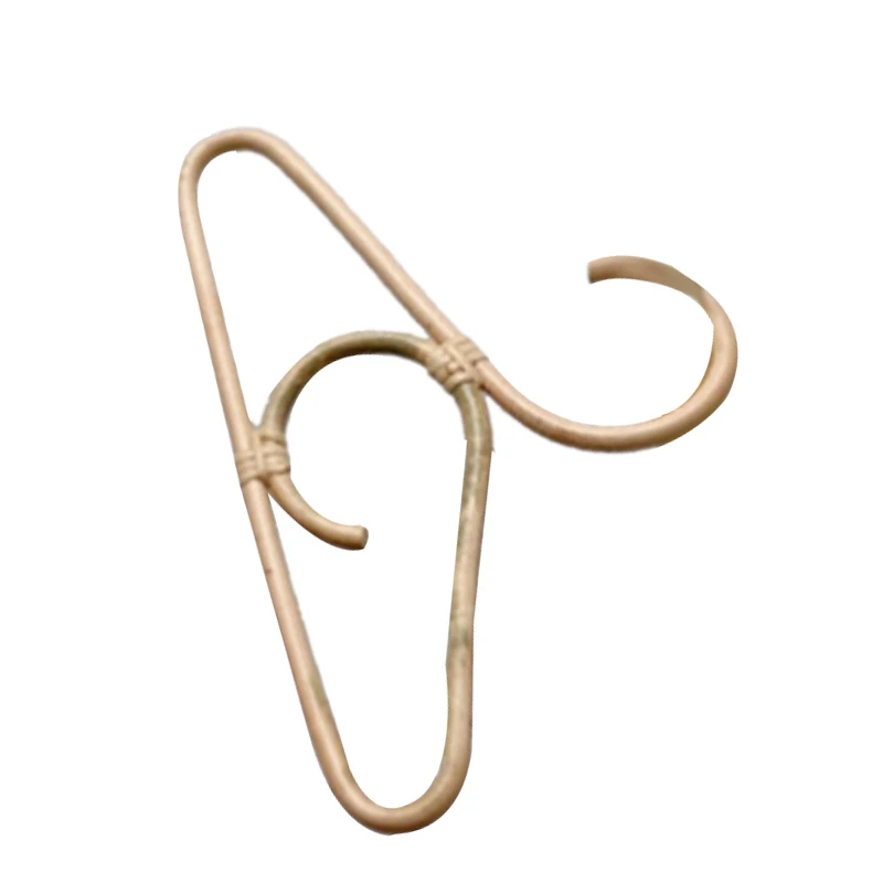

Rattan Clothes Hanger Style Kids Garments Organizer Rack Children Hanger Kids Room Decoration Hanger for Clothes