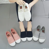 2021 fashion new products soft soled white shoes feature casual pure color pumps womens canvas shoes sneakers