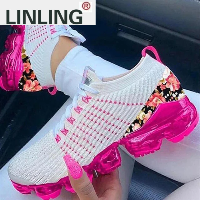 

Spring New Style Mesh Breathable Women's Casual Sports Shoes 2021 Fashion Platform Vulcanized Women's Shoes zapatos de mujer Z