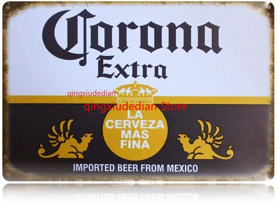 

PEI's Retro Vintage Tin Sign,Beer from Mexico, Home Bar Man Cave Decor, 8"x12"/20x30cm