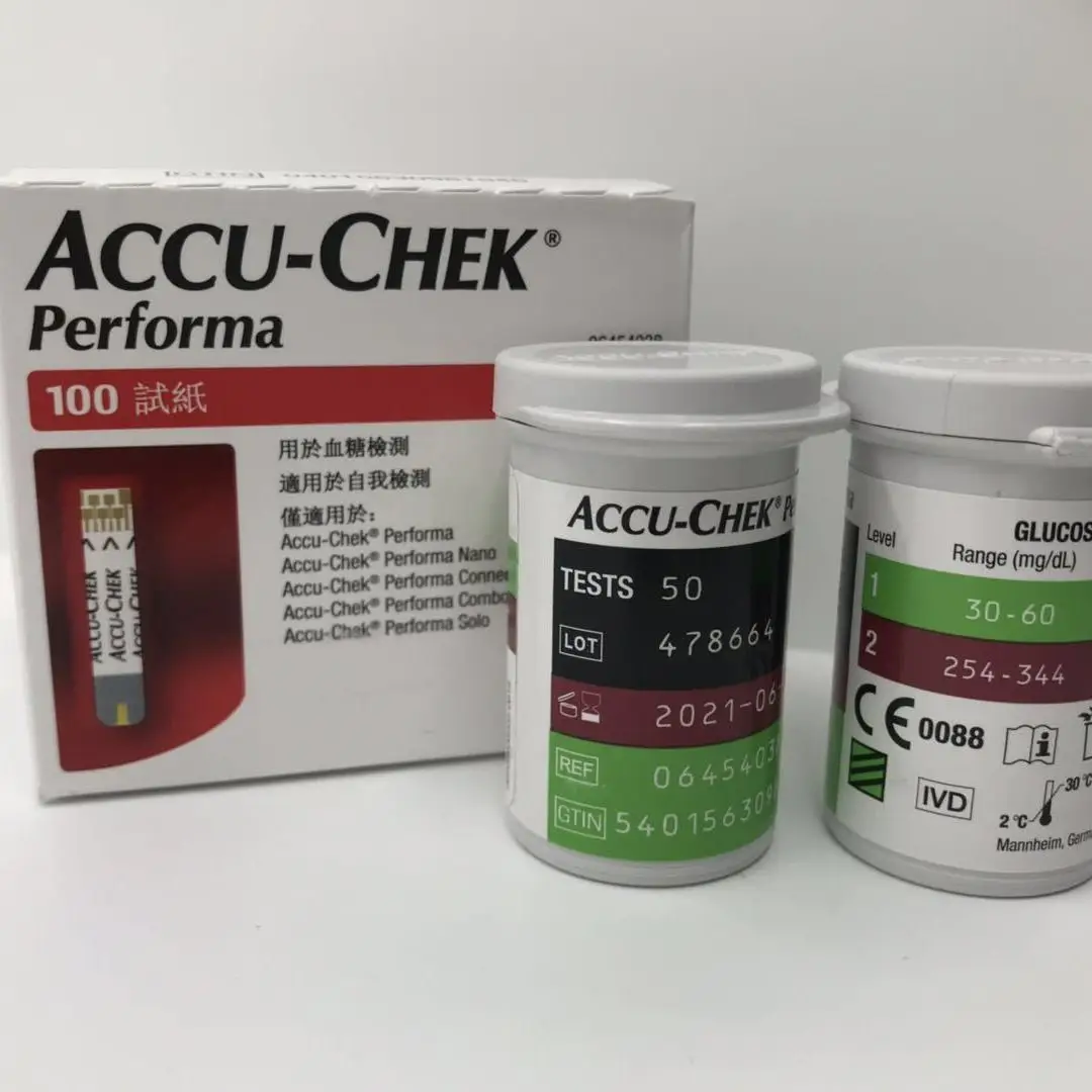 Rocheoper Ltd Accu Chek Performa 100 Pcs Test Strips (Without Chip) Blood Glucose Meter Sugar Actieve Diabetic Tester | Красота и