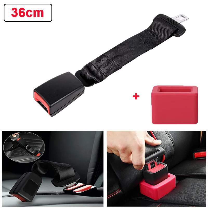 

36cm Car Seat Safety Belt Extender Adjustable For Pregnant Women Children Kid And Seat Belt Buckle Holder Interior Accessories