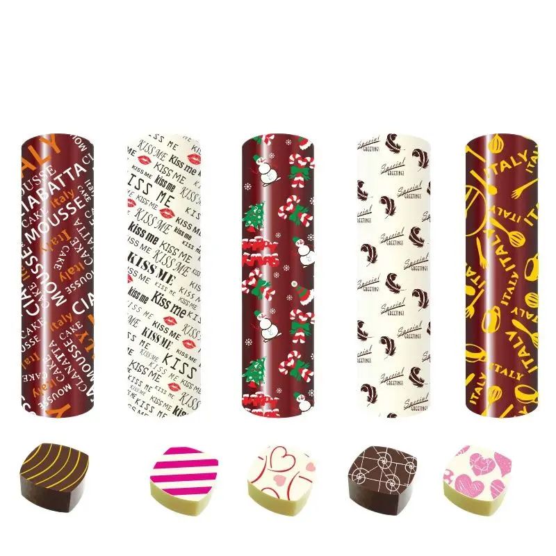 

10 листов переводной бумаги schocolate, форма на день рождения, Рождество, креативный узор, украшение торта для выпечки