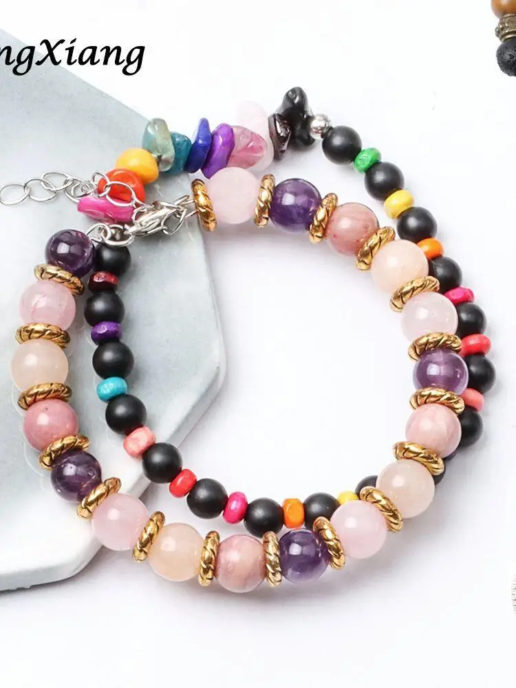 Натуральные круглые гладкие самоцветные бусины для изготовления украшений своими руками - браслета, ожерелья, серьги, из камня киви, кунжута, лотоса, яшмы.