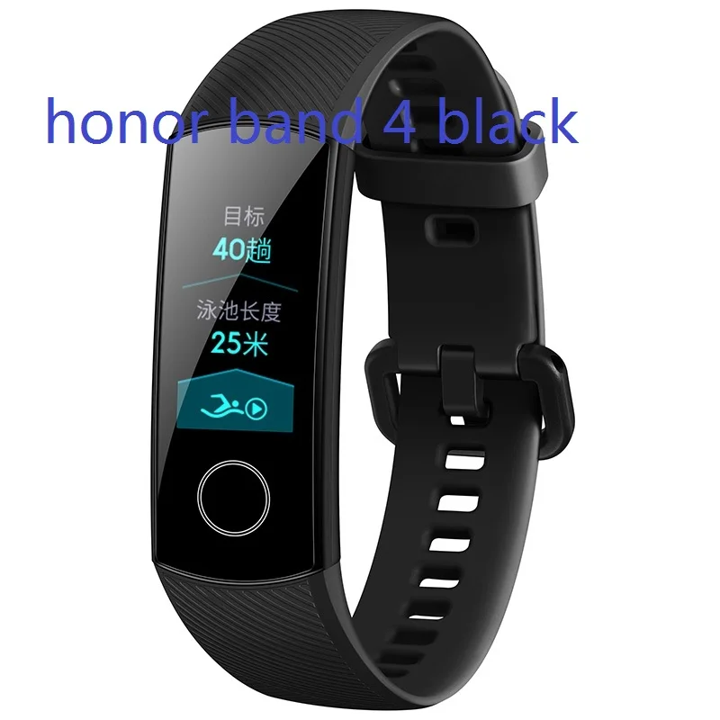 honor band 4 black Huawei Honor Band 3 Honor band 4 смарт-браслет 5ATM водонепроницаемый для плавания фитнес-трекер умные часы пульсометр - Цвет: honor band 4 black