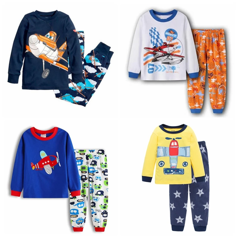 

Детские пижамные комплекты с машинками, пижамы для мальчиков и девочек, хлопковая одежда для сна