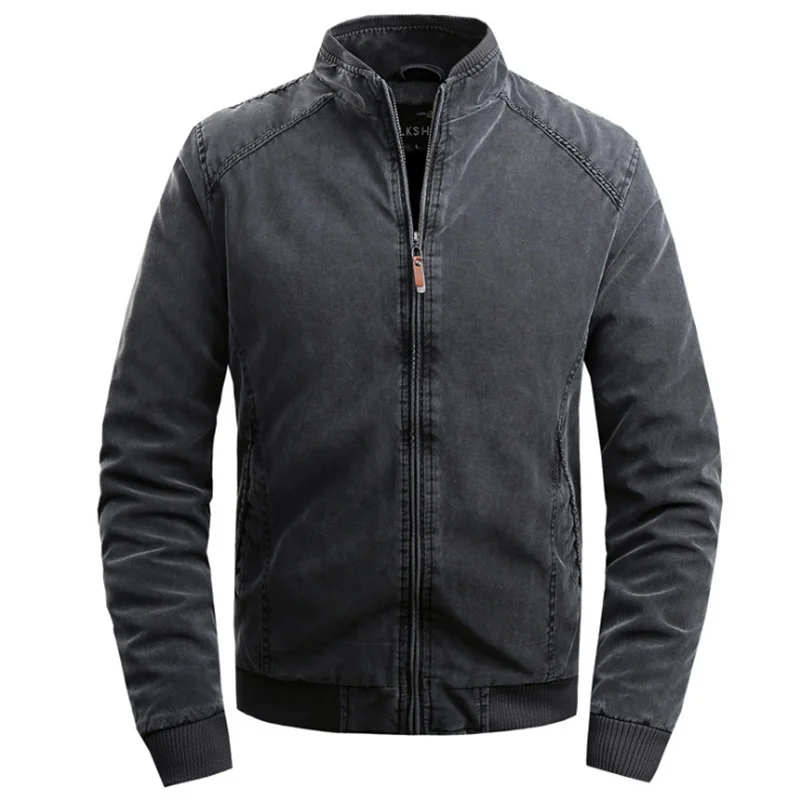 

New Simple Men's Jacket Stand Collar Thick Cotton Jacket Men Autumn Winter Trend Casual Jacket Coat Male Casaco Masculino