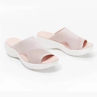 womens shoes summer 2021 plus size wedge platform sandals soft bottom beach muje ladies outdoor light closed toe flat slippers