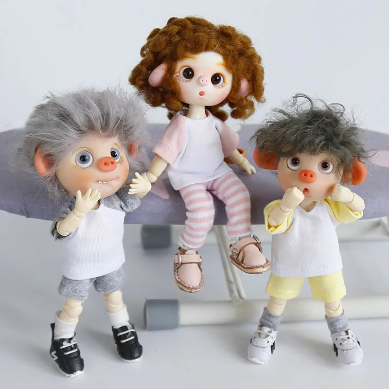 Ob11 одежда для малышей 1 / 12bjd цветная Повседневная футболка с короткими рукавами