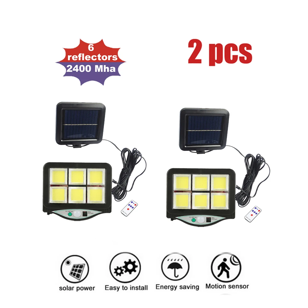 

2 шт., настенный светильник на солнечной батарее с датчиком движения