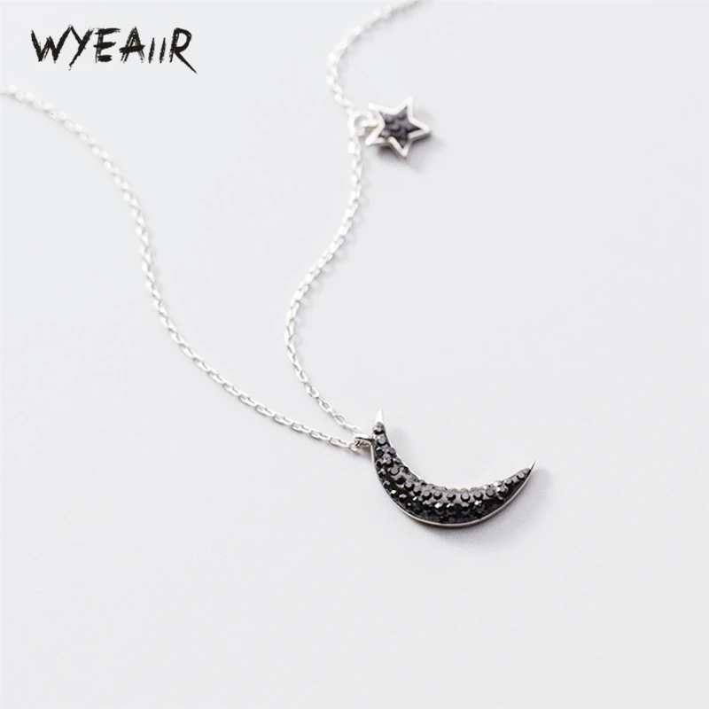Асимметричный кулон WYEAIIR в виде звезд и Луны милая модная Изысканная цепочка из