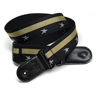 adjustable guitar strap gold silver wire ribbon star pattern guitarra straps belt electric acoustic guitar bass parts accessory