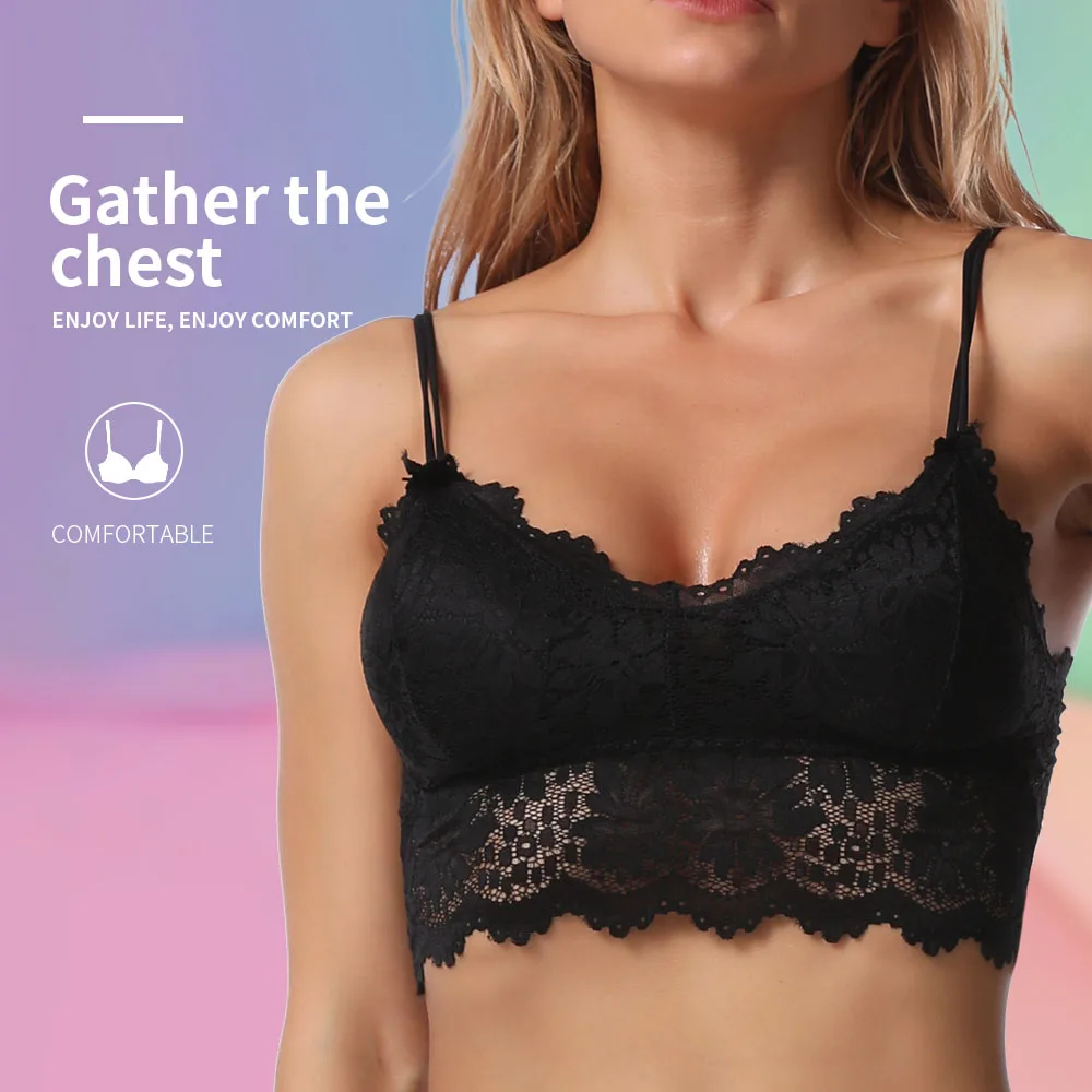 топ кружево бюстгалтер женский Кружевной бюстгальтер без косточек женское