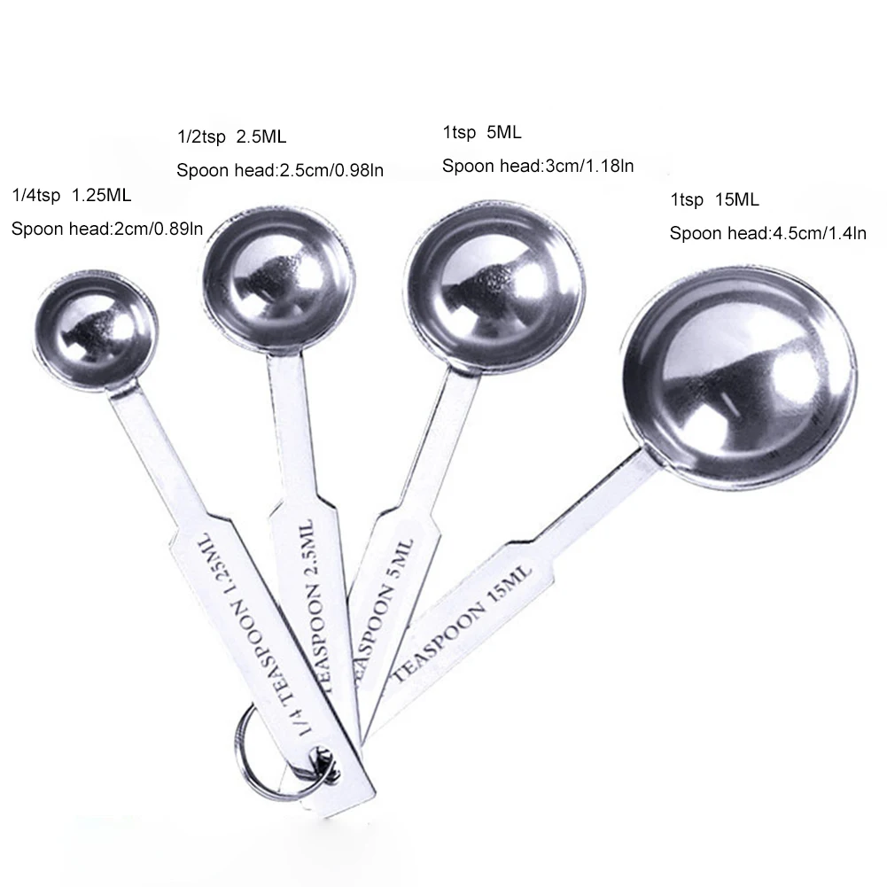 

6 Pcs/set Stainless Steel Measuring Spoons With Scale Kitchen Tableware Spoons Stackable Cooking Kitchen Gadgets Tools