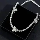 Цепочка-чокер с бабочкой, блестящая стразы, 6 мм