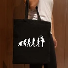 Born To танцевальная буквы Женская парусиновая сумка Танцы балетные костюмы принт женские сумки для покупок многоразовые пляжная сумка для покупок и продуктов 2021