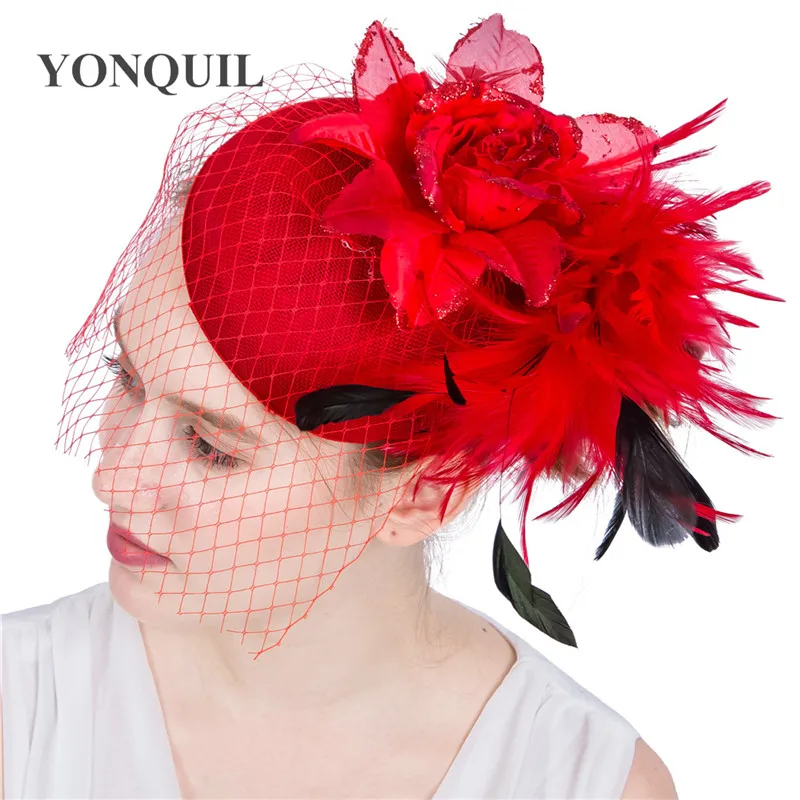 Элегантные шляпы вуалетки для невесты сетчатые фатины аксессуары волос с вуалью